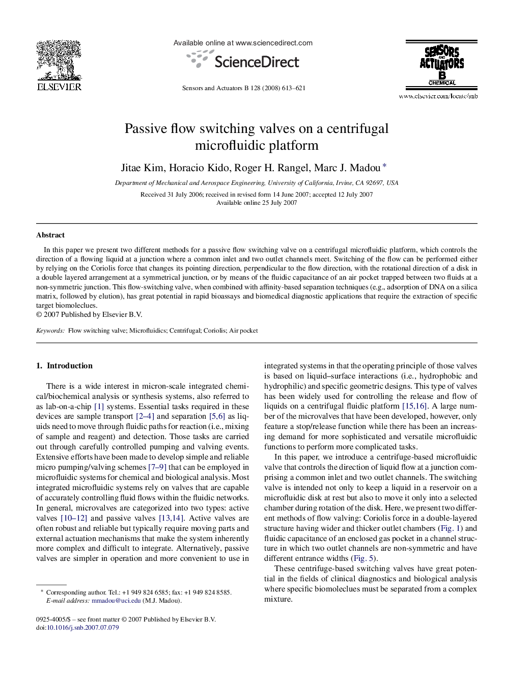 Passive flow switching valves on a centrifugal microfluidic platform