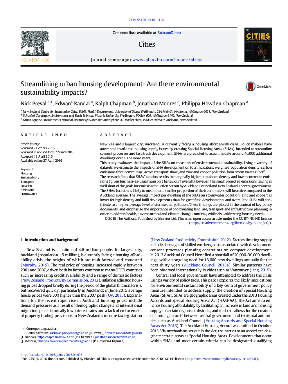 Streamlining urban housing development: Are there environmental sustainability impacts?