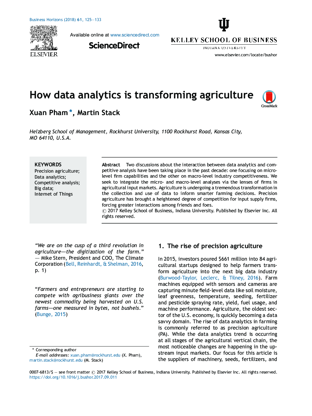 How data analytics is transforming agriculture