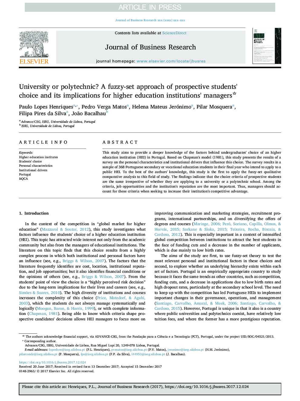 University or polytechnic? A fuzzy-set approach of prospective students' choice and its implications for higher education institutions' managers