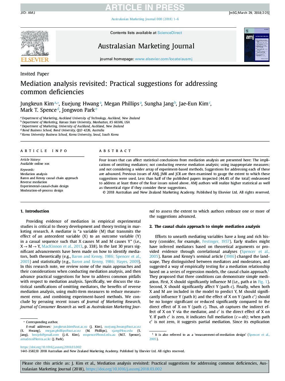 Mediation analysis revisited: Practical suggestions for addressing common deficiencies