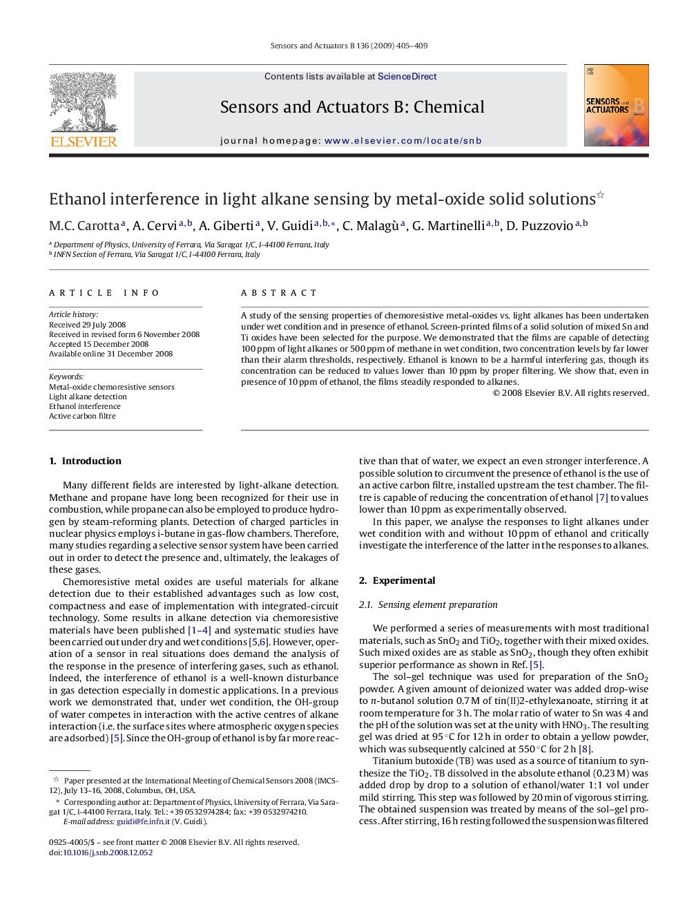 Ethanol interference in light alkane sensing by metal-oxide solid solutions 