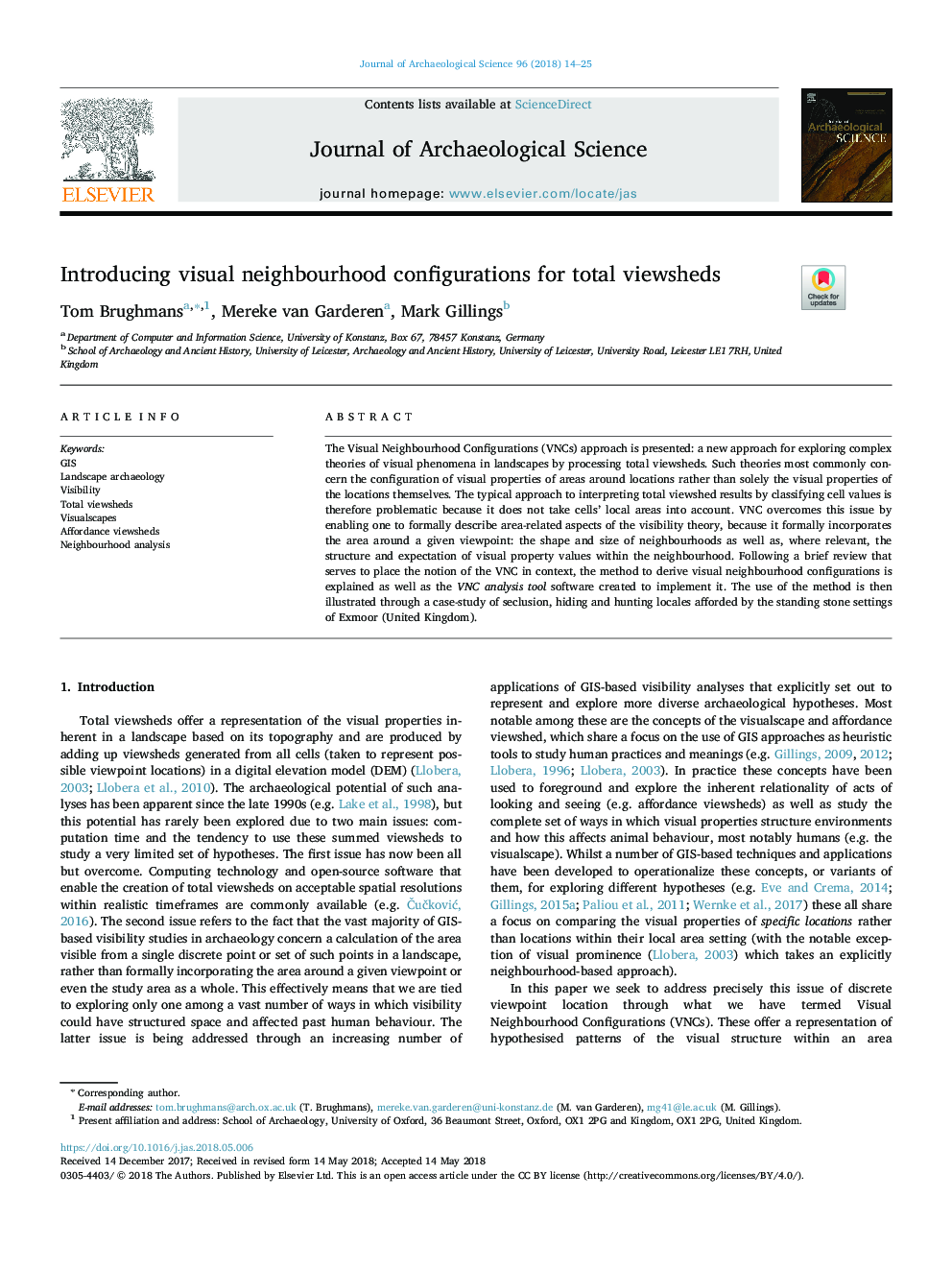 Introducing visual neighbourhood configurations for total viewsheds