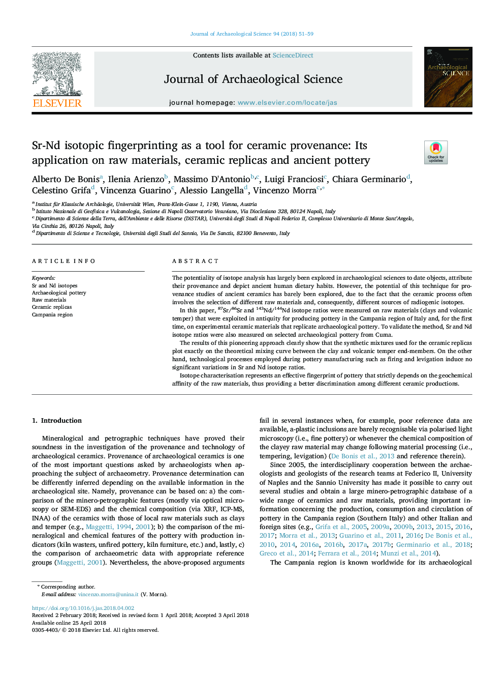 Sr-Nd isotopic fingerprinting as a tool for ceramic provenance: Its application on raw materials, ceramic replicas and ancient pottery