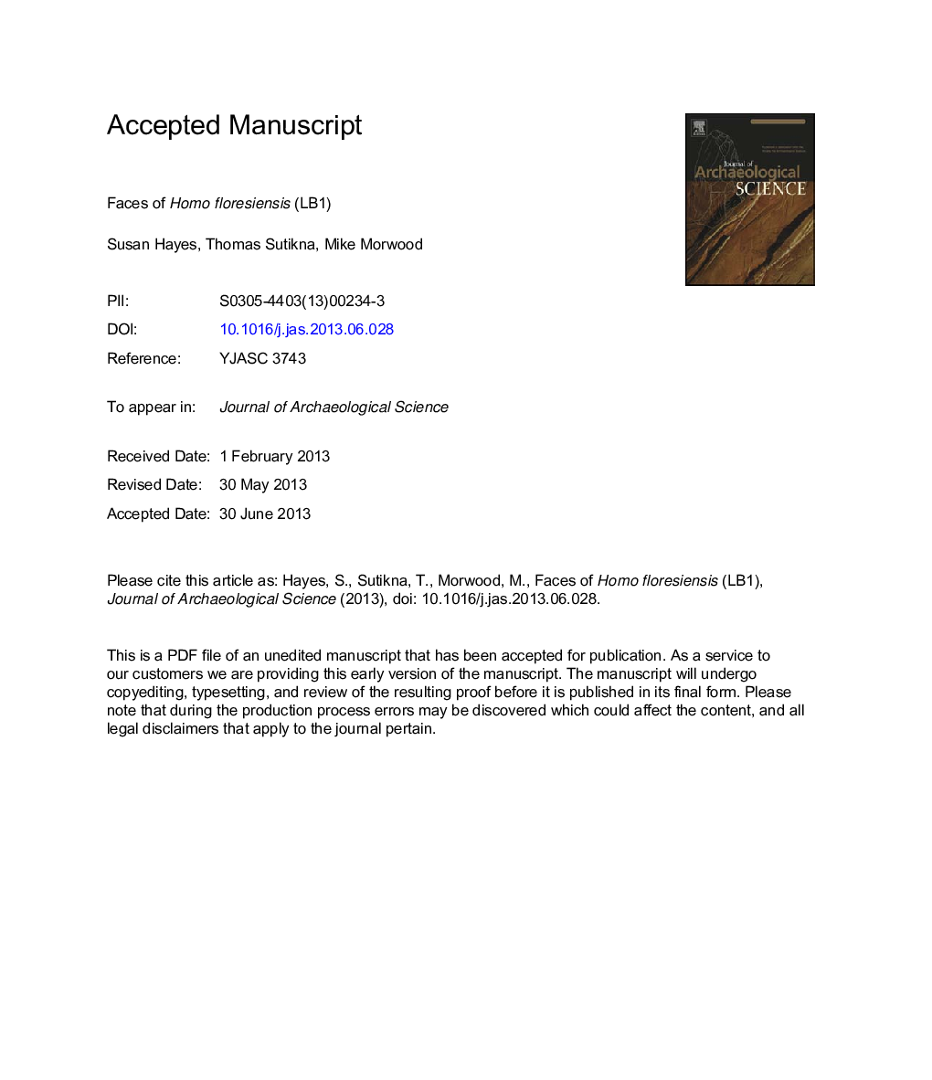 Faces of Homo floresiensis (LB1)