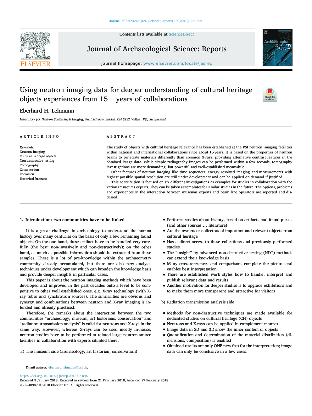 Using neutron imaging data for deeper understanding of cultural heritage objects experiences from 15+â¯years of collaborations