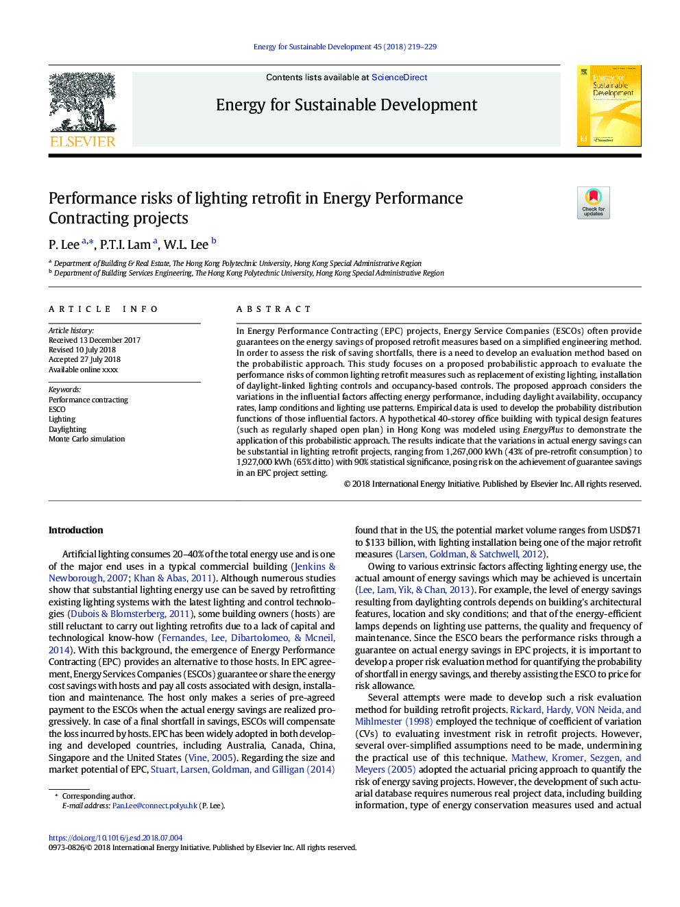 خطرات عملکرد روشنایی در پروژه های اجرایی اجرای انرژی 