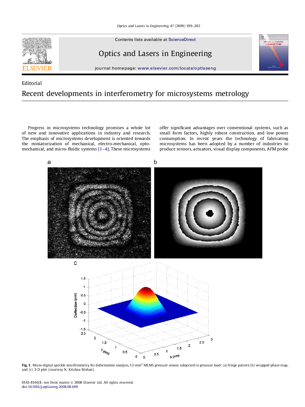 Recent developments in interferometry for microsystems metrology