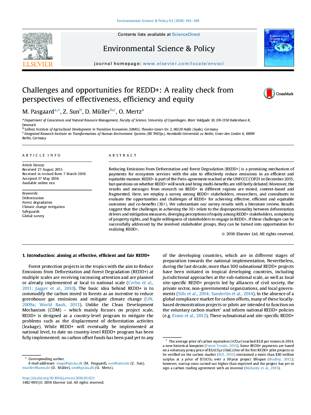 Challenges and opportunities for REDD+: A reality check from perspectives of effectiveness, efficiency and equity