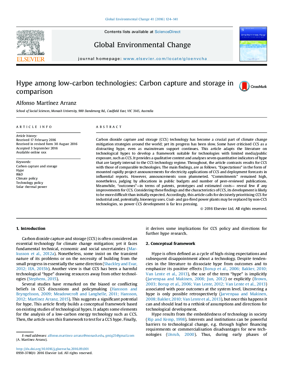 هشدار در میان فن آوری های کم کربن: کربن ضبط و ذخیره سازی در مقایسه 