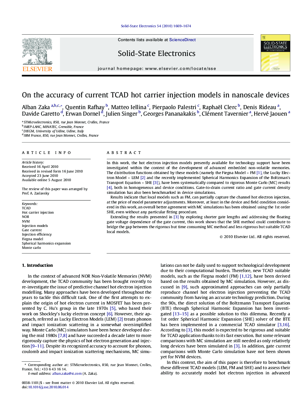 On the accuracy of current TCAD hot carrier injection models in nanoscale devices