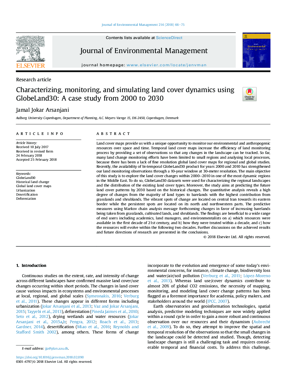 Characterizing, monitoring, and simulating land cover dynamics using GlobeLand30: A case study from 2000 to 2030