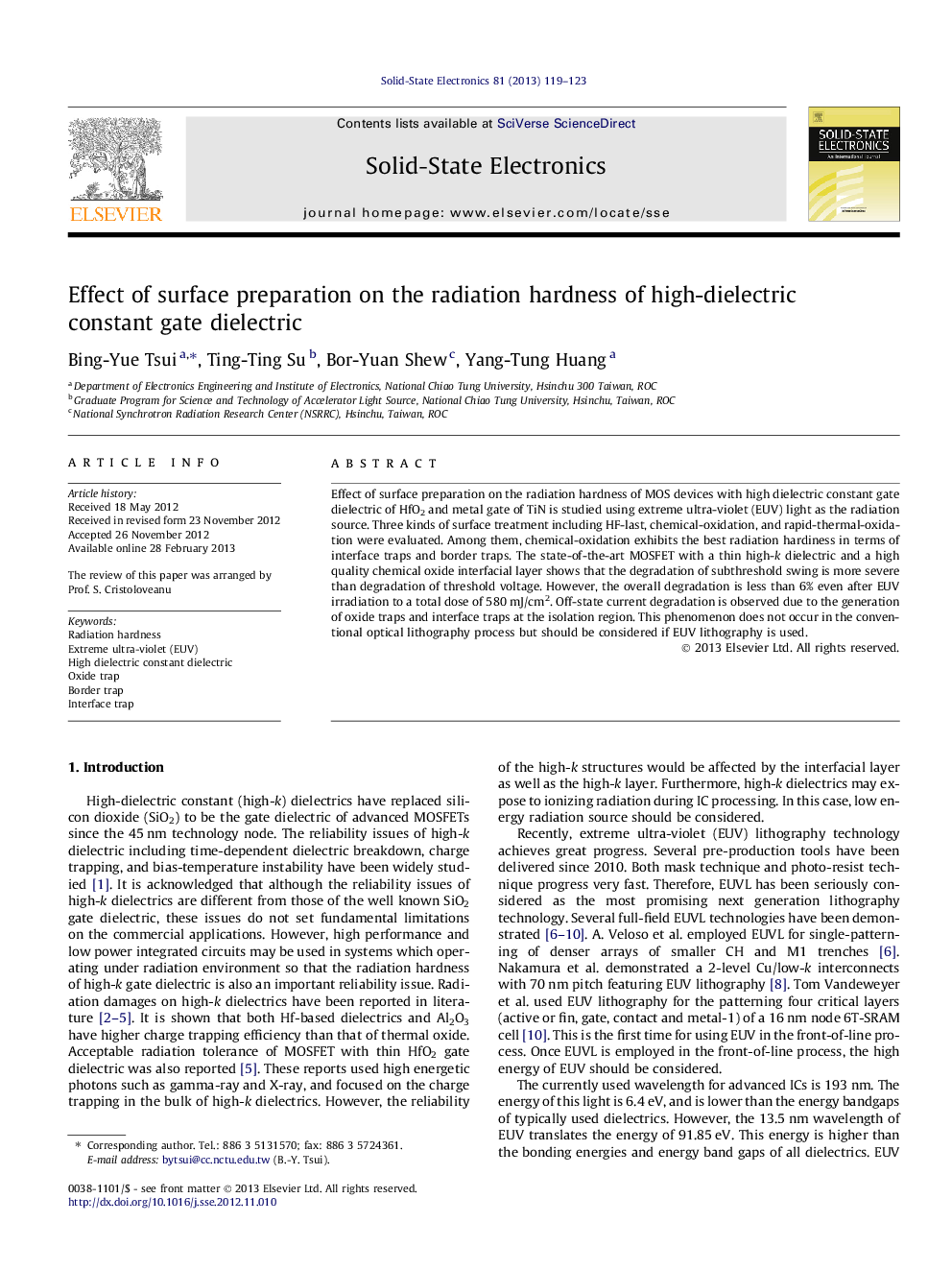 Effect of surface preparation on the radiation hardness of high-dielectric constant gate dielectric