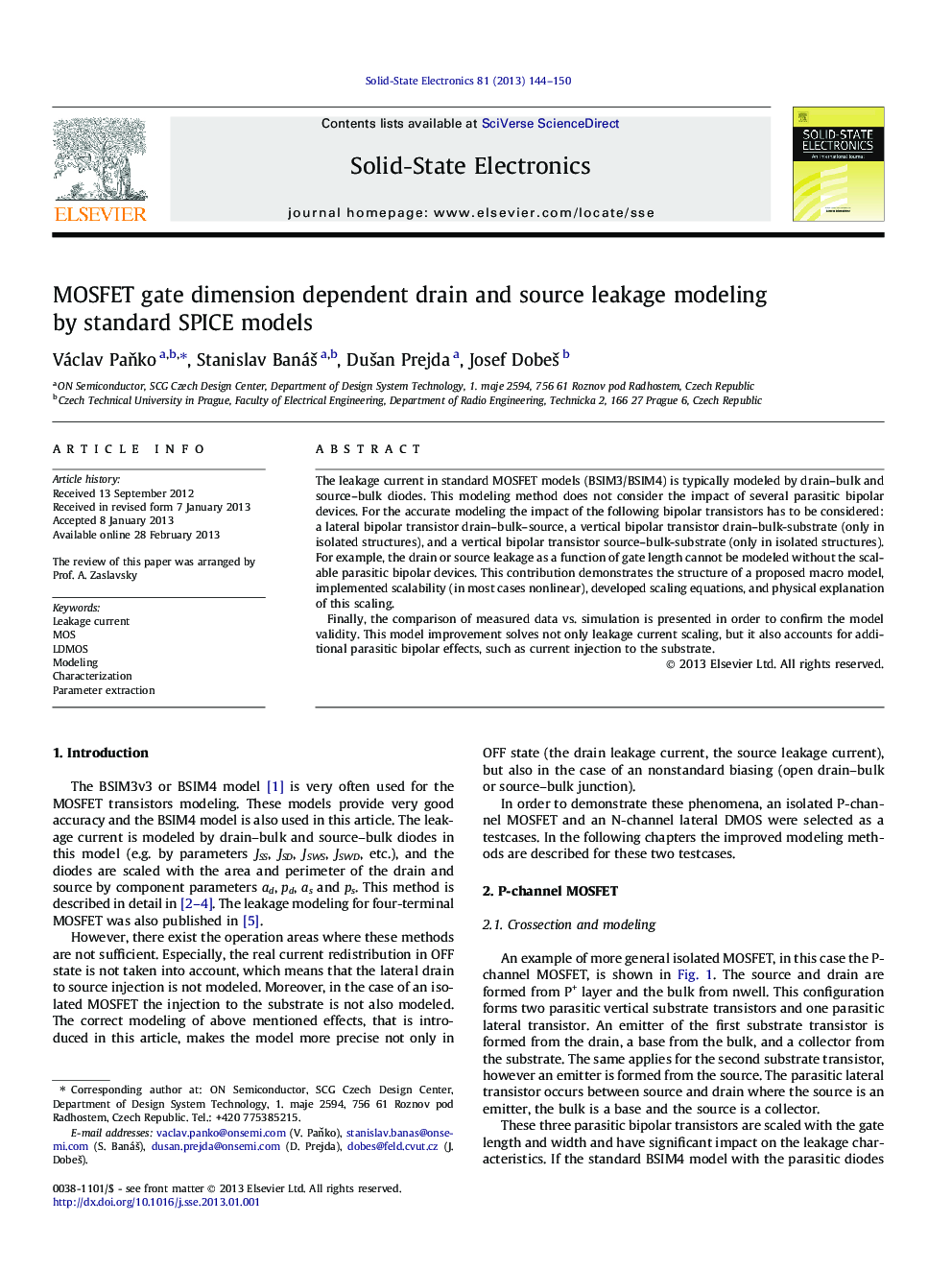 MOSFET gate dimension dependent drain and source leakage modeling by standard SPICE models