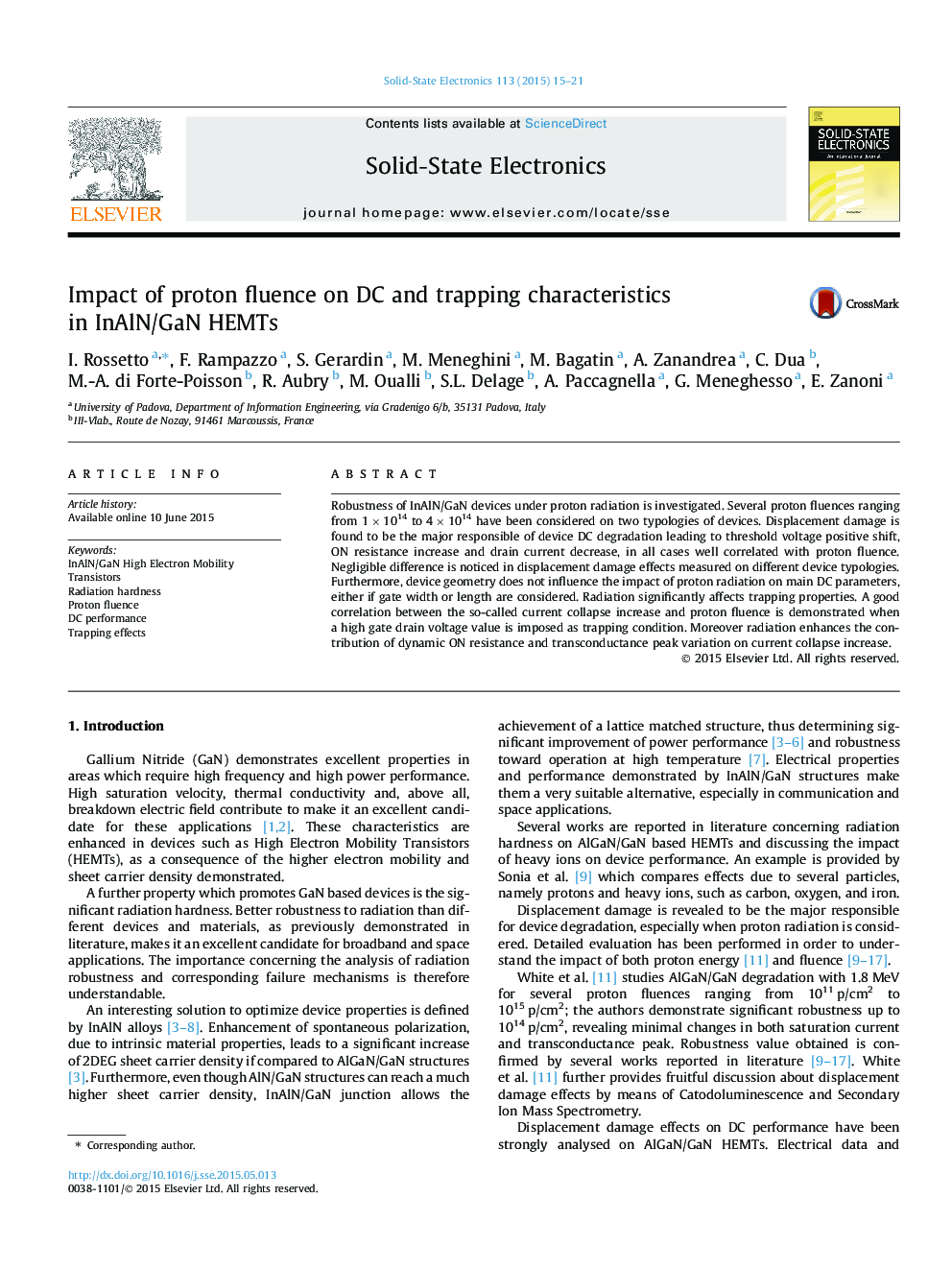 Impact of proton fluence on DC and trapping characteristics in InAlN/GaN HEMTs