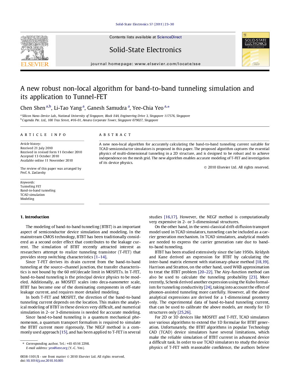 A new robust non-local algorithm for band-to-band tunneling simulation and its application to Tunnel-FET