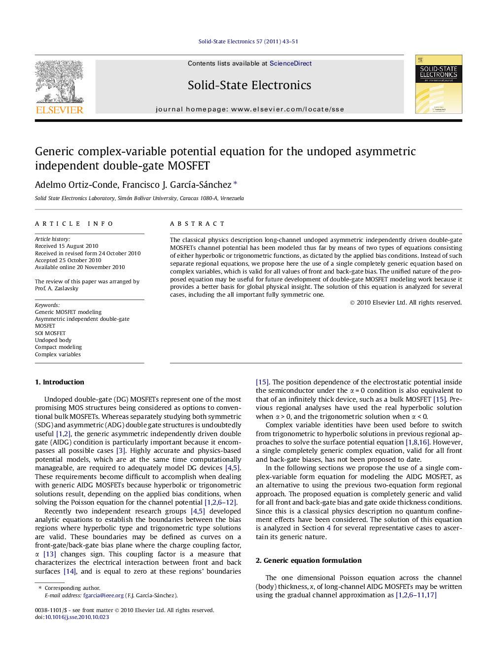 Generic complex-variable potential equation for the undoped asymmetric independent double-gate MOSFET