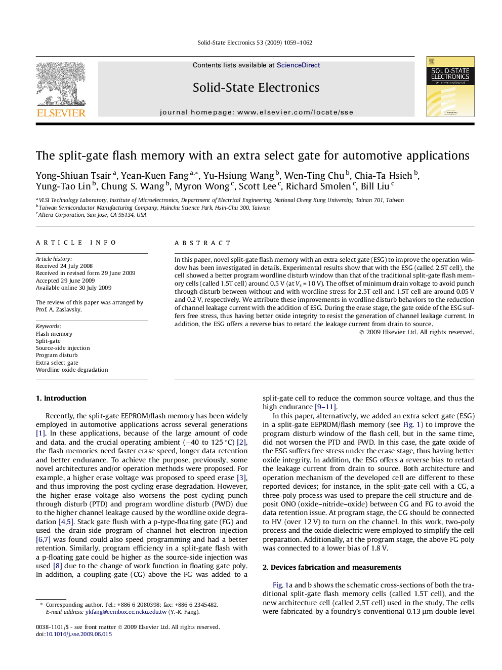 The split-gate flash memory with an extra select gate for automotive applications