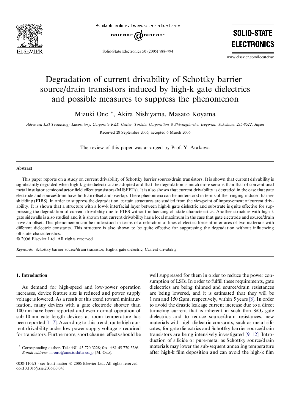 Degradation of current drivability of Schottky barrier source/drain transistors induced by high-k gate dielectrics and possible measures to suppress the phenomenon