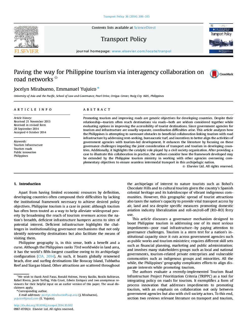 Paving the way for Philippine tourism via interagency collaboration on road networks