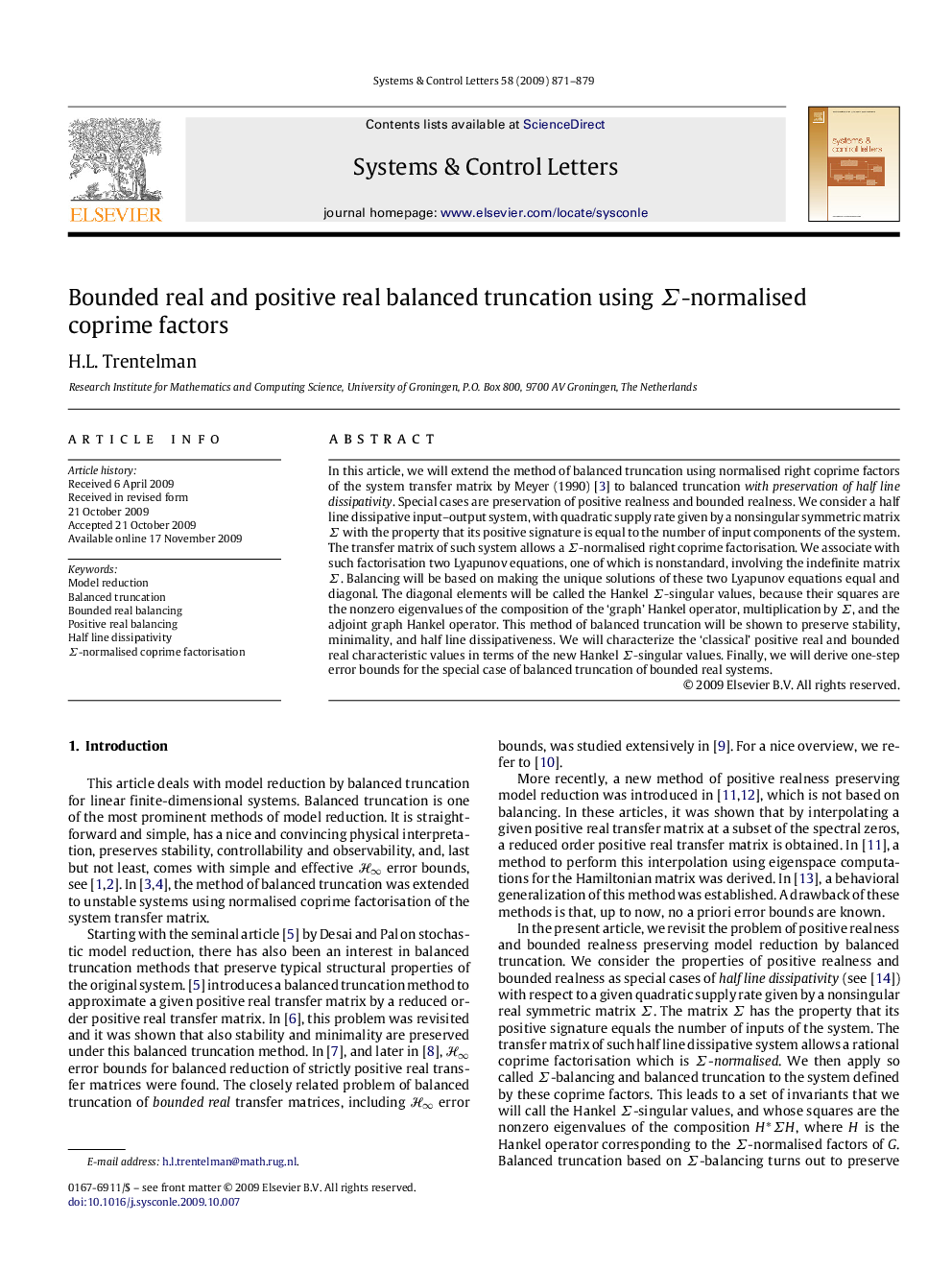 Bounded real and positive real balanced truncation using ΣΣ-normalised coprime factors