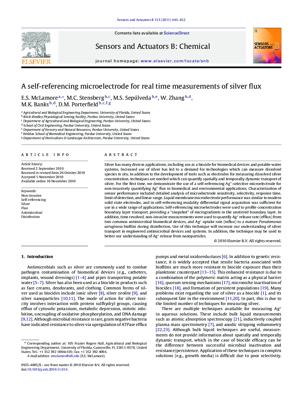 A self-referencing microelectrode for real time measurements of silver flux