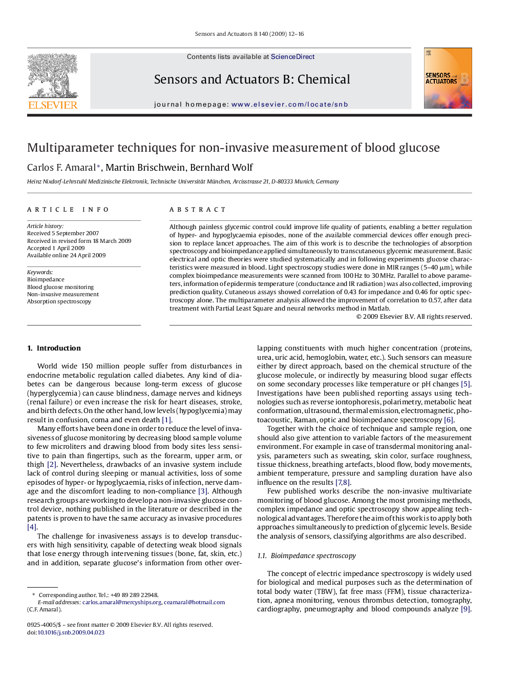 Multiparameter techniques for non-invasive measurement of blood glucose