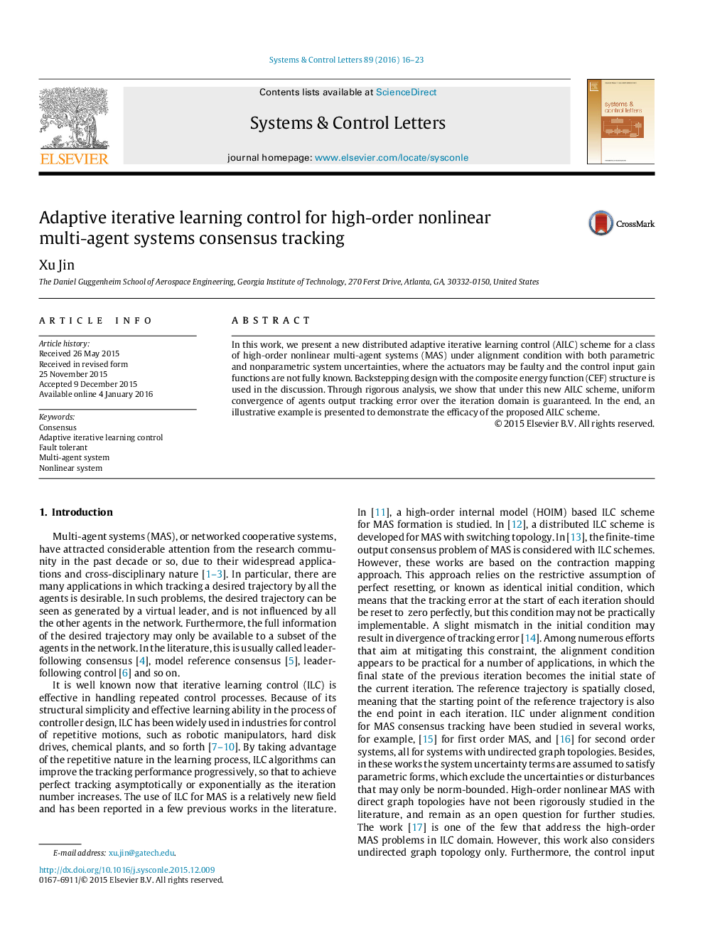 Adaptive iterative learning control for high-order nonlinear multi-agent systems consensus tracking