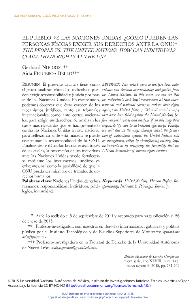 El pueblo vs. las naciones unidas. Â¿cómo pueden las personas fÃ­sicas exigir sus derechos ante la ONU?