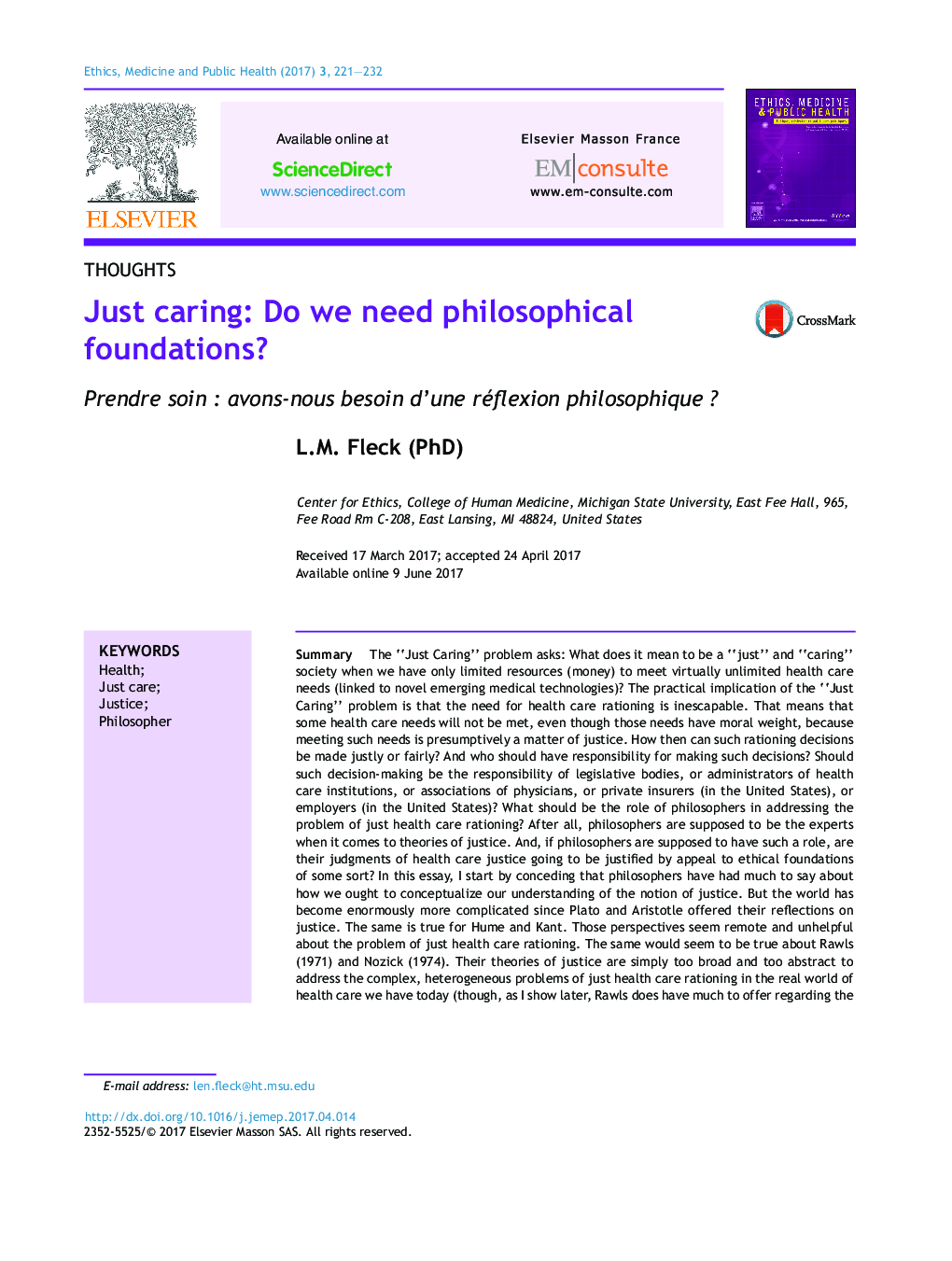 Just caring: Do we need philosophical foundations?