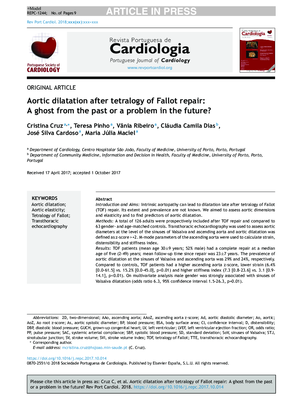 Aortic dilatation after tetralogy of Fallot repair: A ghost from the past or a problem in the future?