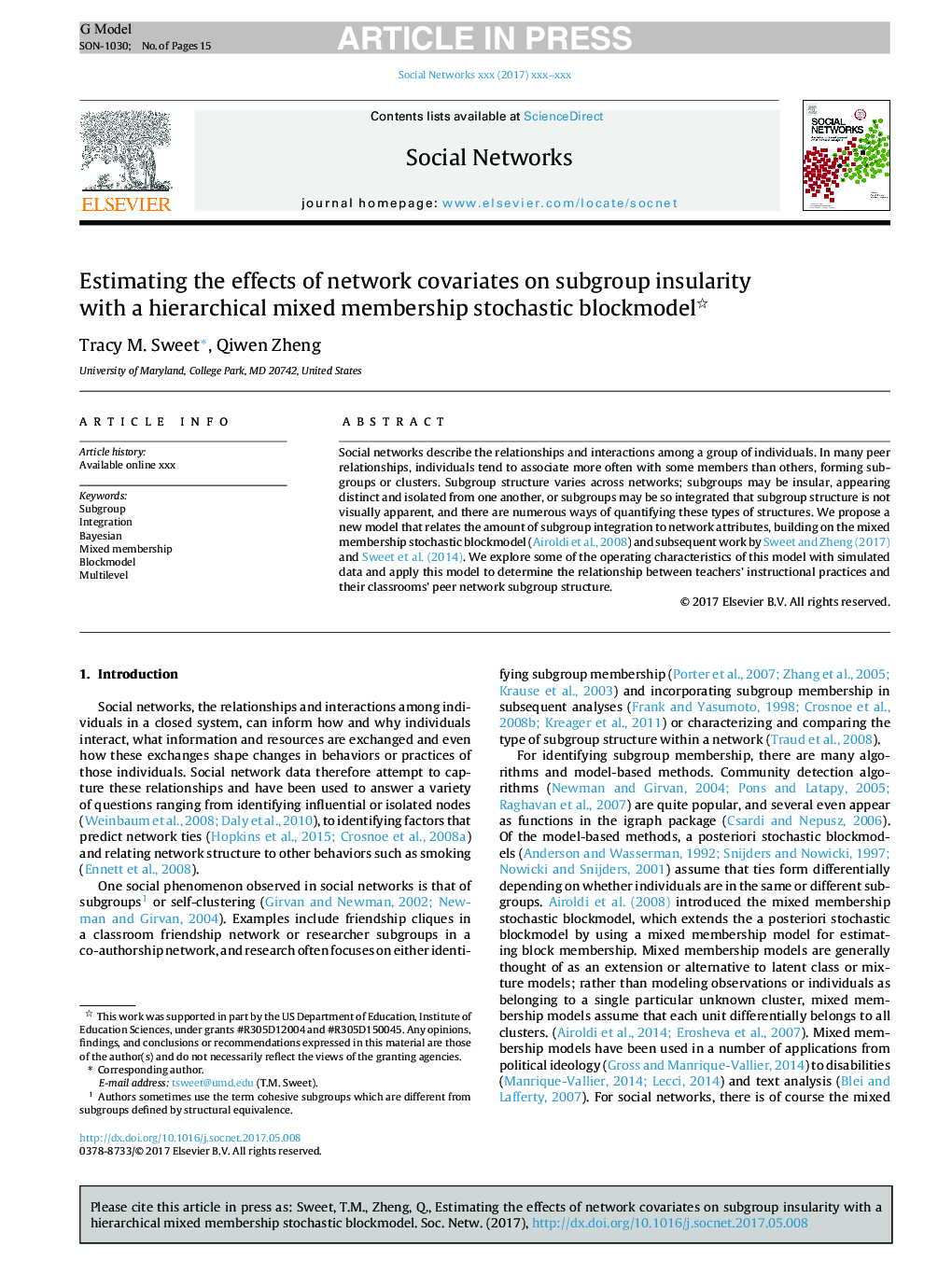 Estimating the effects of network covariates on subgroup insularity with a hierarchical mixed membership stochastic blockmodel