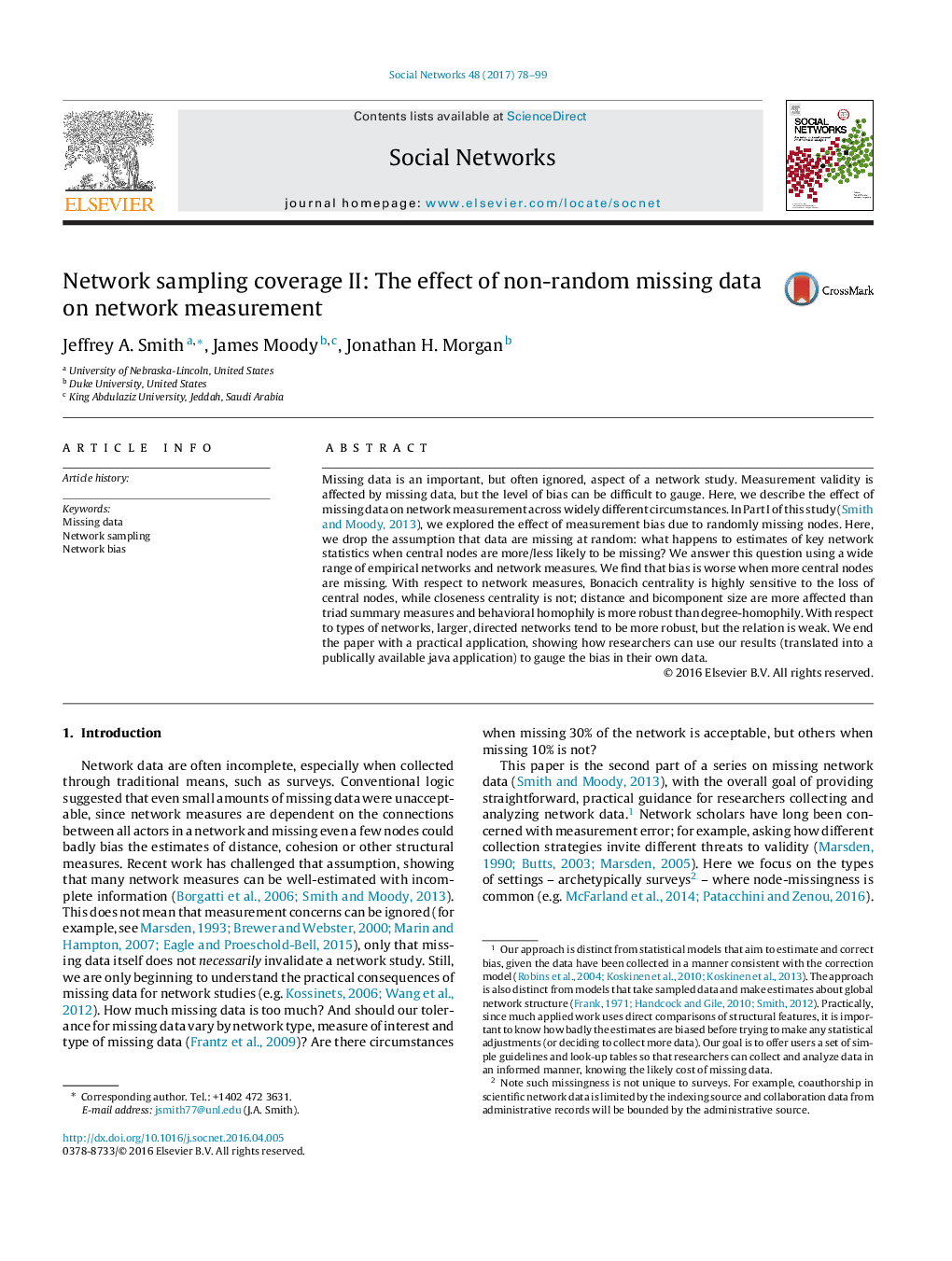 Network sampling coverage II: The effect of non-random missing data on network measurement