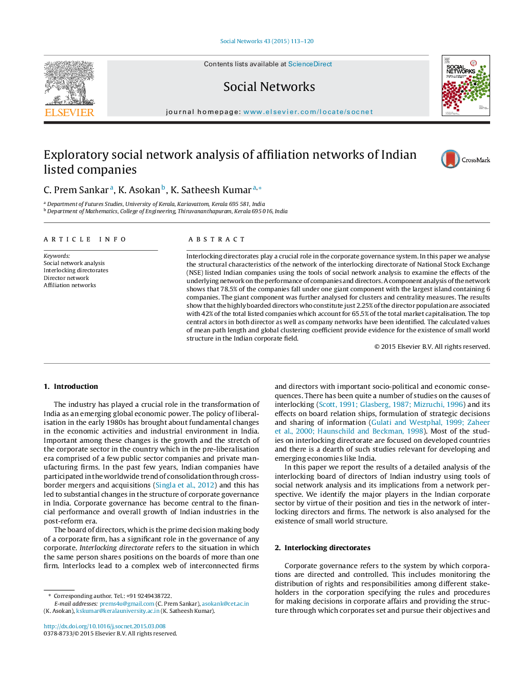 Exploratory social network analysis of affiliation networks of Indian listed companies