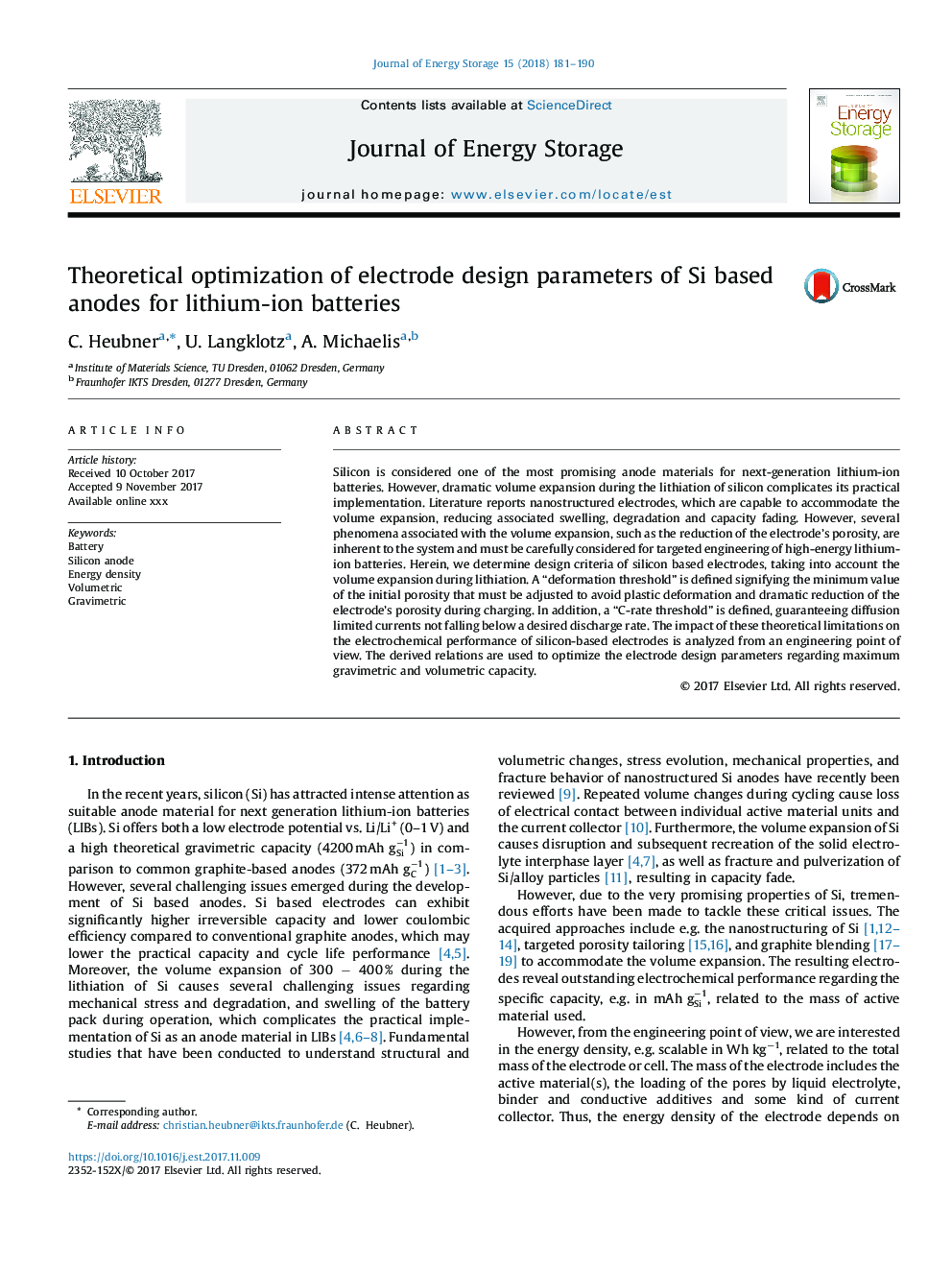 Theoretical optimization of electrode design parameters of Si based anodes for lithium-ion batteries
