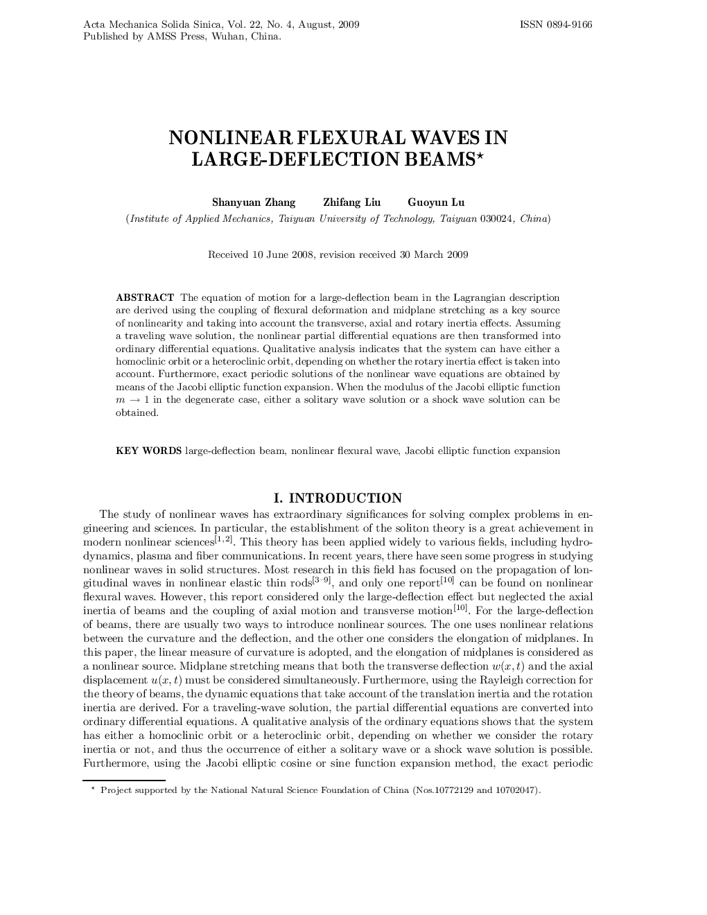 Nonlinear Flexural Waves in Large-Deflection Beams 