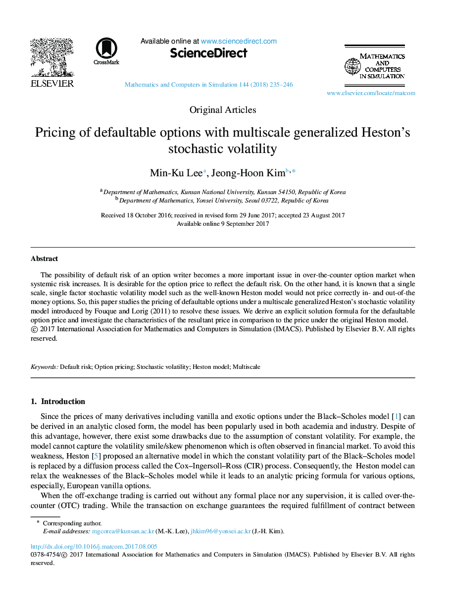 Pricing of defaultable options with multiscale generalized Heston's stochastic volatility