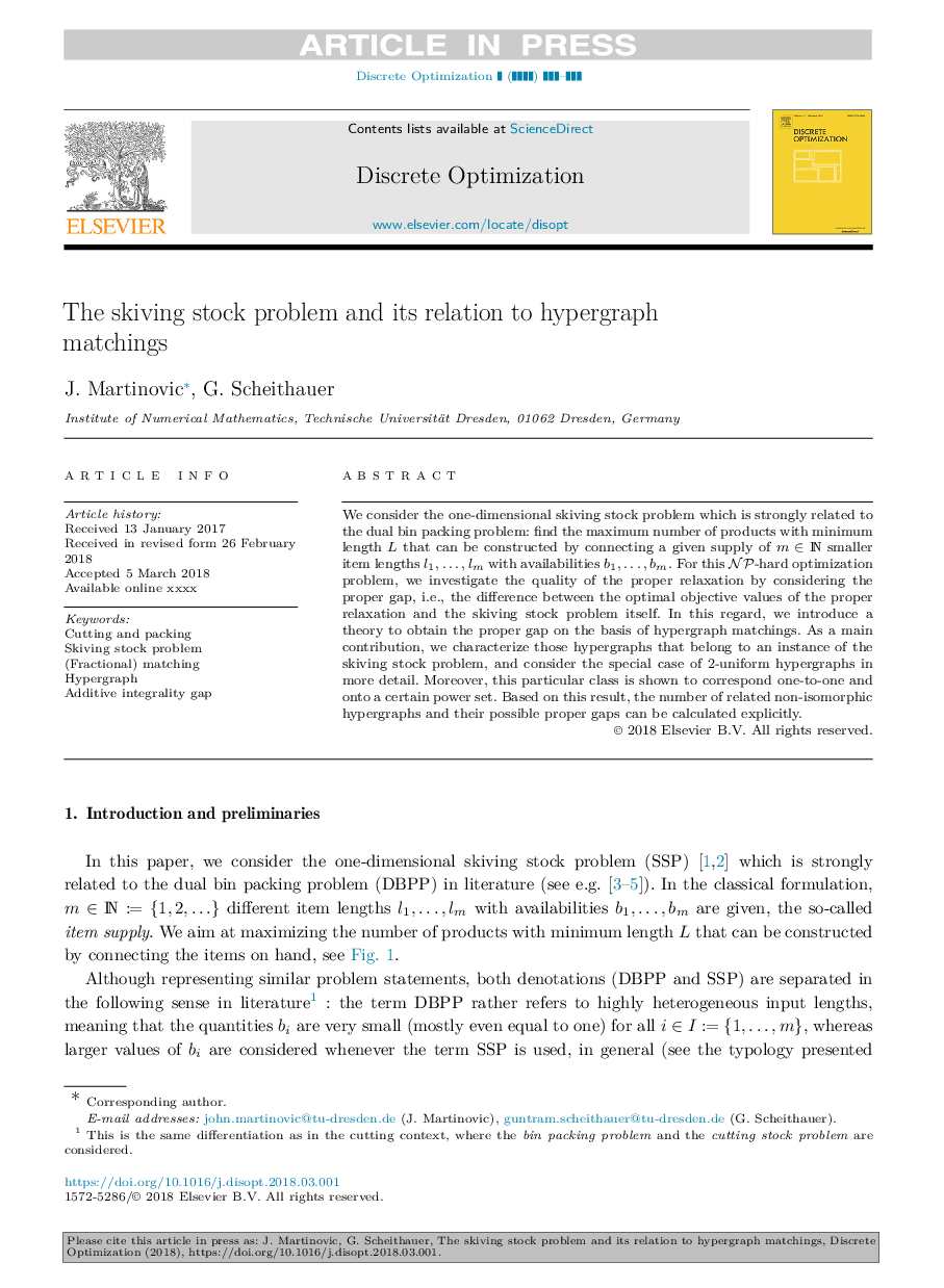 The skiving stock problem and its relation to hypergraph matchings