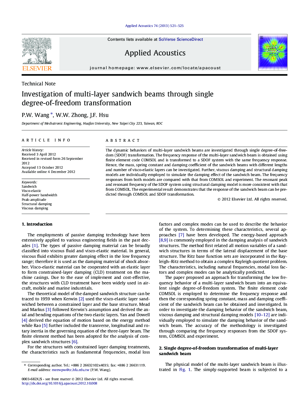 Investigation of multi-layer sandwich beams through single degree-of-freedom transformation