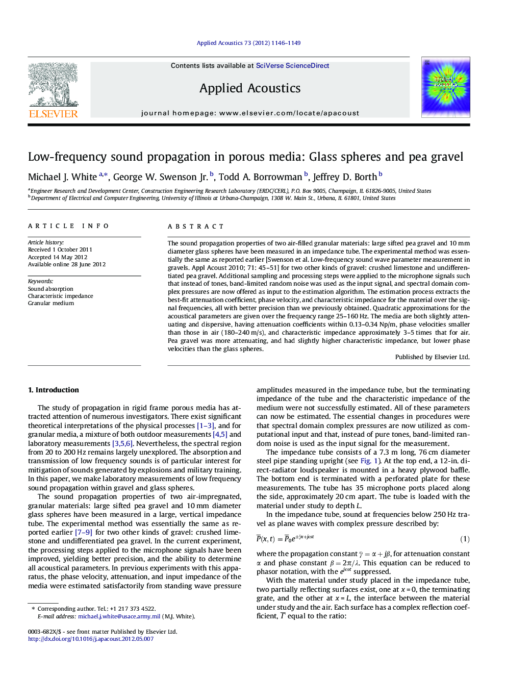 Low-frequency sound propagation in porous media: Glass spheres and pea gravel