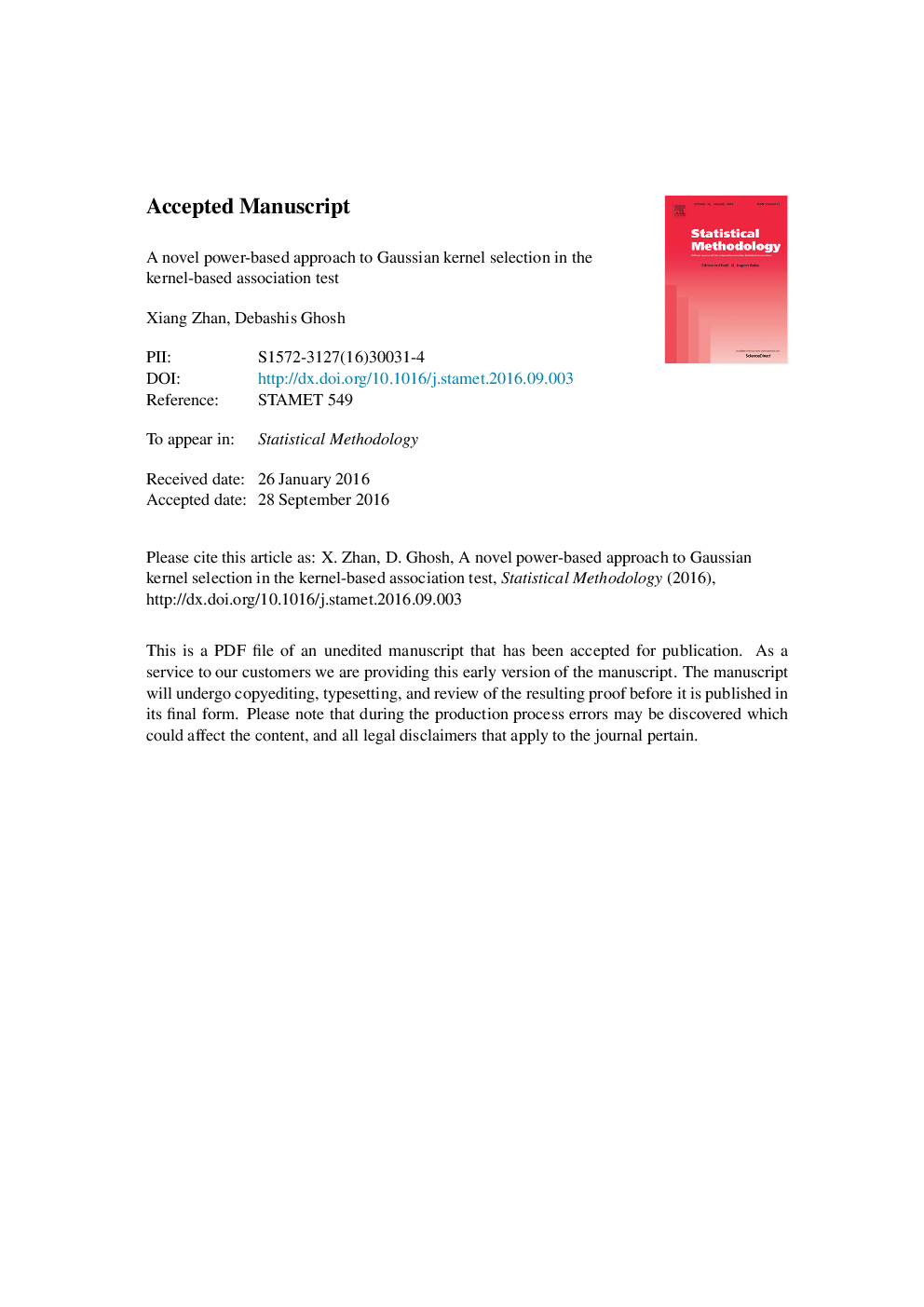 A novel power-based approach to Gaussian kernel selection in the kernel-based association test