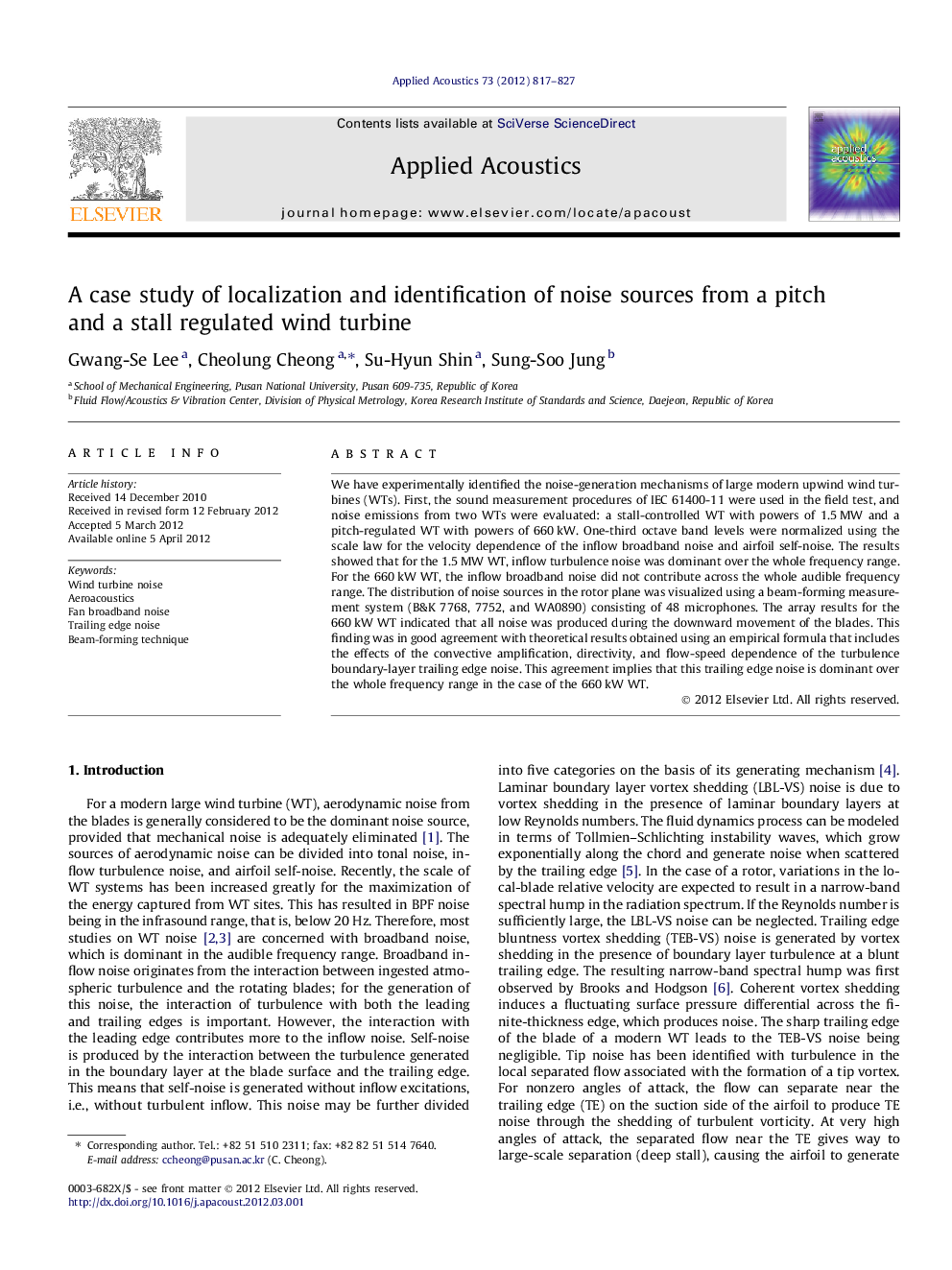 A case study of localization and identification of noise sources from a pitch and a stall regulated wind turbine