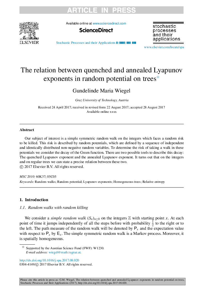 The relation between quenched and annealed Lyapunov exponents in random potential on trees