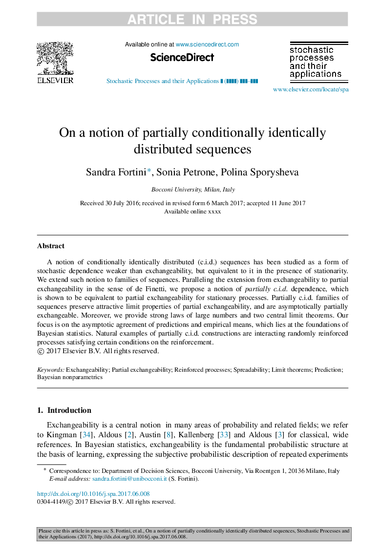 On a notion of partially conditionally identically distributed sequences