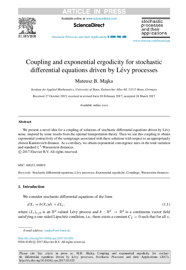 Coupling and exponential ergodicity for stochastic differential equations driven by Lévy processes