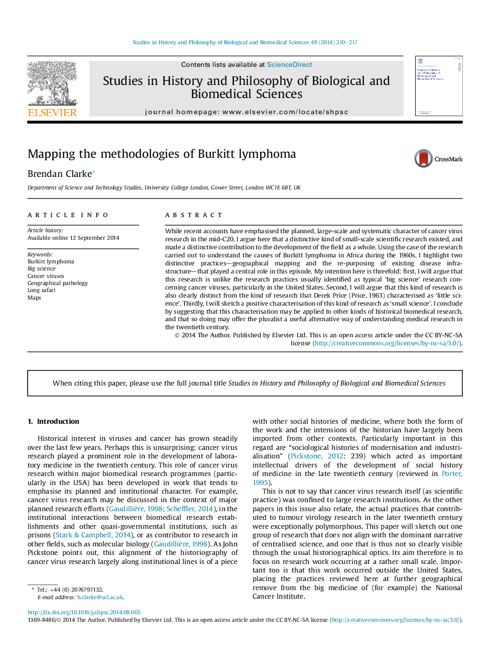 Mapping the methodologies of Burkitt lymphoma