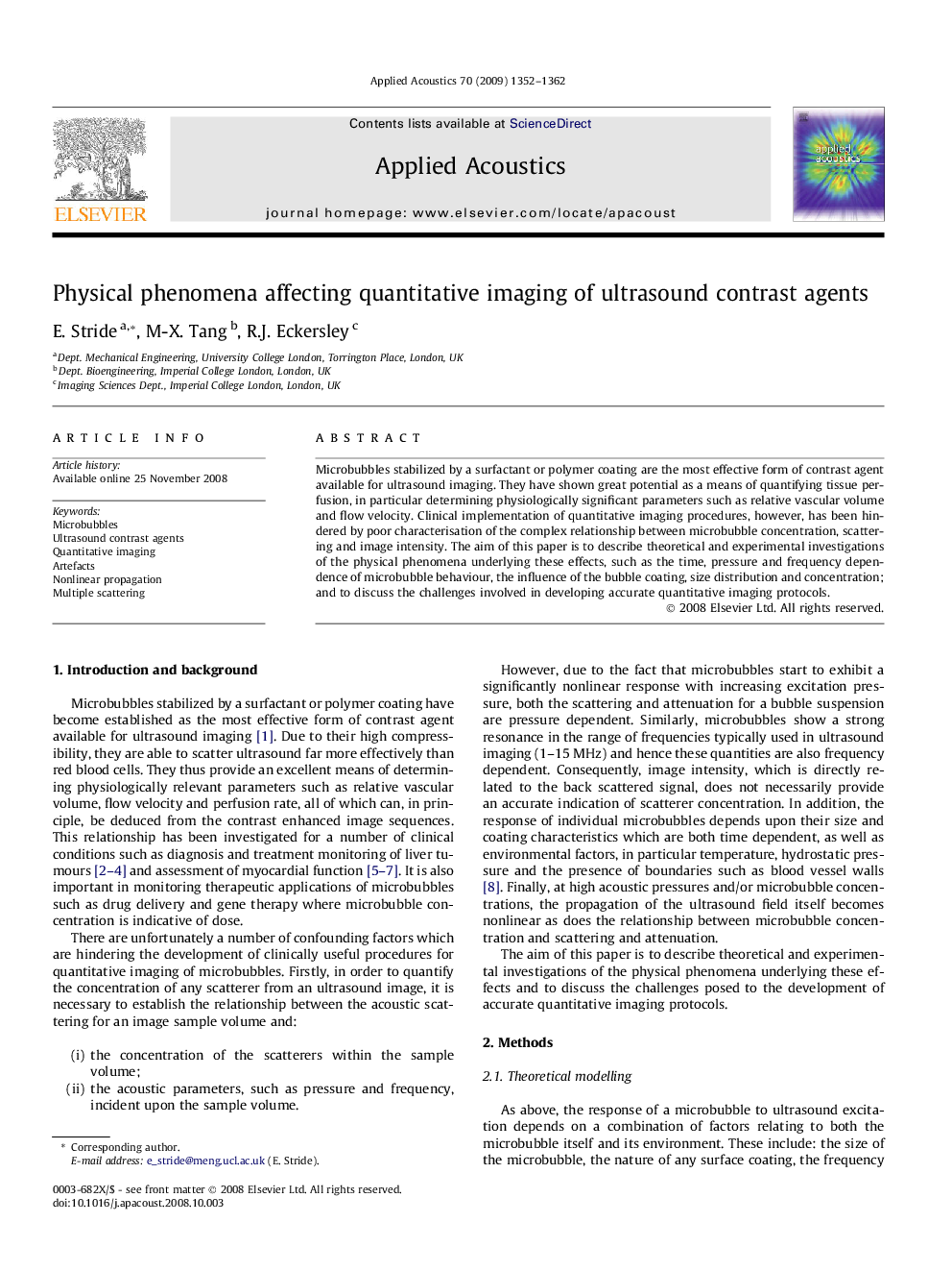 Physical phenomena affecting quantitative imaging of ultrasound contrast agents