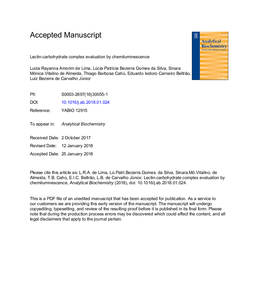 ارزیابی پیچیده لکتین-کربوهیدرات با استفاده از شیمی معدنی 