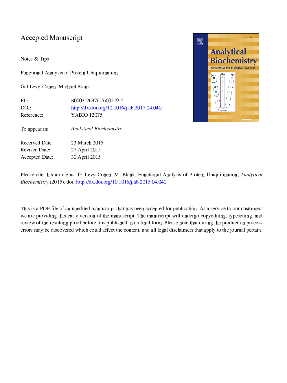 Functional analysis of protein ubiquitination