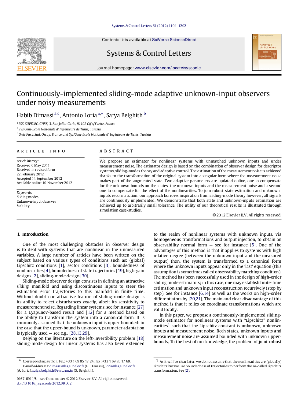 Continuously-implemented sliding-mode adaptive unknown-input observers under noisy measurements